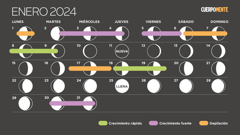 Calendario Lunar Cabello 2024 - Image To U